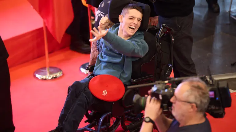 Acto institucional con motivo del Día de la Policía foral, presidido por la presidenta de Navarra, María Chivite, en el que se entregan reconocimientos a personas e instituciones por su colaboración y a agentes del propio cuerpo por sus servicios. IÑIGO ALZUGARAY