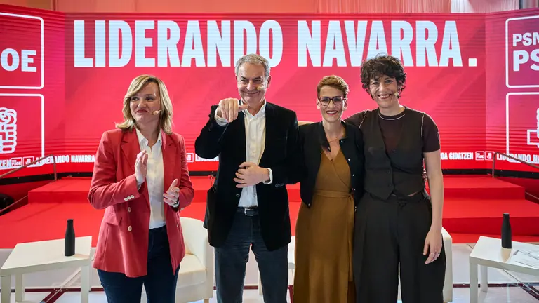 El PSN organiza, en el marco de su 13&ordm; Congreso Regional, un coloquio con el t&iacute;tulo 'Futuro en clave feminista', en el que participan el expresidente del Gobierno Jos&eacute; Luis Rodr&iacute;guez Zapatero , y las ministras Elma Saiz y Pilar Alegr&iacute;a junto con la presidenta del Gobierno de Navarra Mar&iacute;a Chivite. PABLO LASAOSA