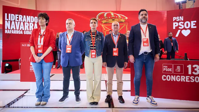 El PSN inaugura su 13 Congreso Regional con las intervenciones de Ramón Alzóriz y Santos Cedán. PABLO LASAOSA