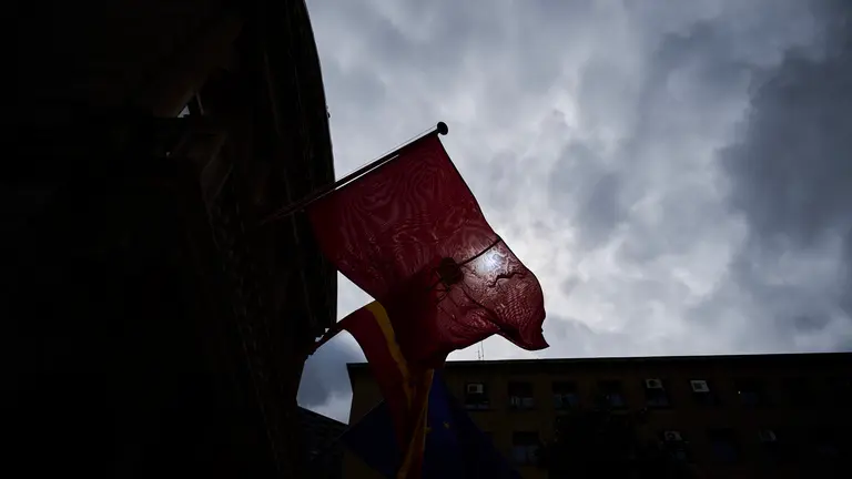 La presidenta de Navarra, María Chivite, preside la Asamblea de la Eurorregión Nueva Aquitania-Euskadi-Navarra que se celebrará en el Palacio de Navarra con la participación de el lehendakari vasco, Imanol Pradales, y el presidente de Nueva-Aquitania, Alain Rousset. PABLO LASAOSA