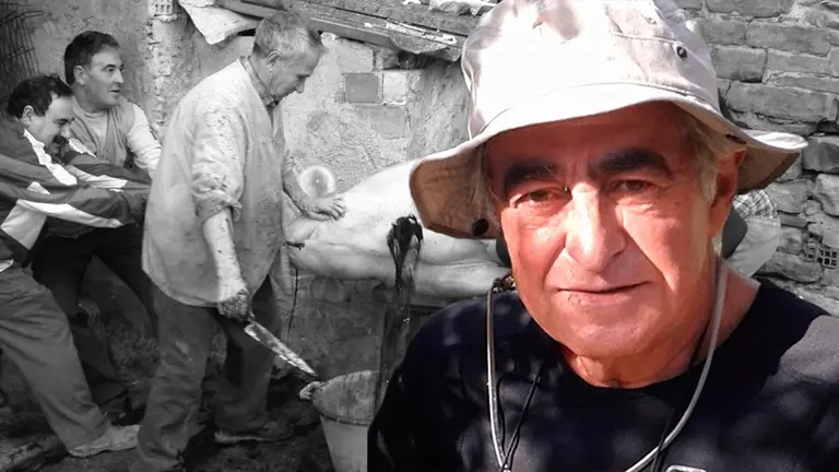 Una imagen de Patxi París sin la inconfundible barba que llevó tantos años sobre una de las imágenes que puede verse en este reportaje. (Foto Patxi París, cortesía del autor)