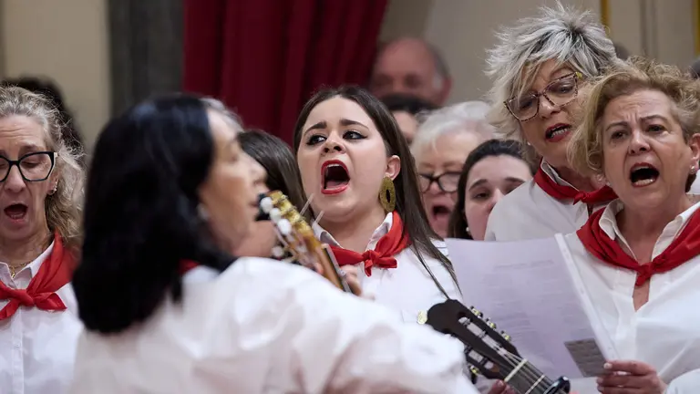 Cuarta Misa de Escalera de San Fermín 2025 con motivo del 4 de abril. IÑIGO ALZUGARAY