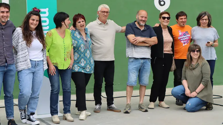 Imagen de archivo de Laura Aznal en un acto en Sartaguda por las víctimas franquistas. EH BILDU