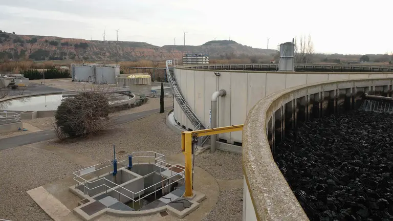 Estación depuradora de aguas residuales (EDAR) de Tudela cuyas instalaciones se quieren ampliar para limpiar los lodos de toda Navarra. GOBIERNO DE NAVARRA