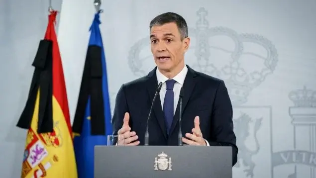 Pedro Sánchez este martes. EUROPA PRESS