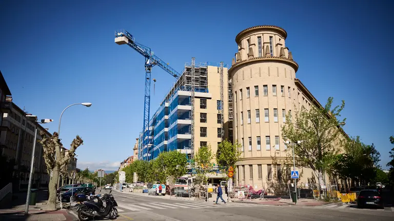 Obras de las viviendas de Maristas en Pamplona. PABLO LASAOSA