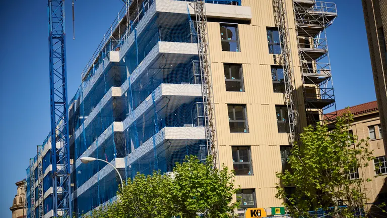 Obras de las viviendas de Maristas en Pamplona. PABLO LASAOSA