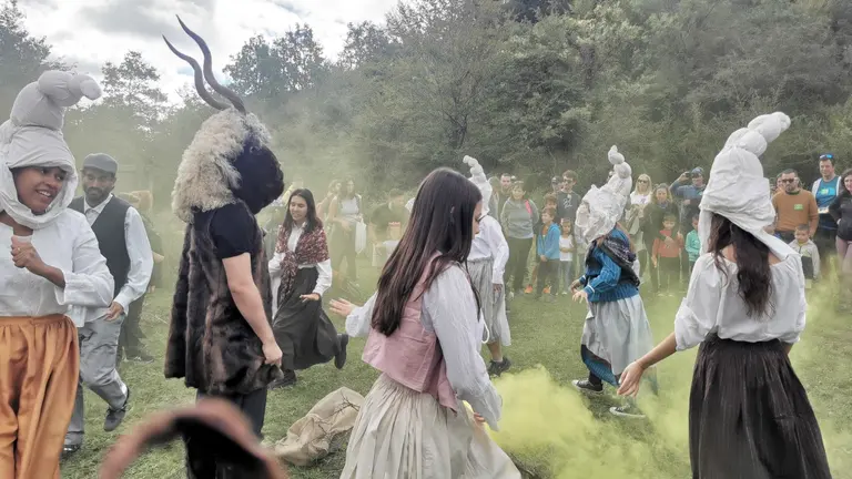 Imagen de un akelarre en el Bosque Mágico de Tierras de Iranzu. TIERRAS DE IRANZU