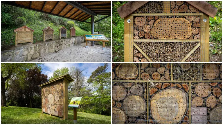 Hoteles para insectos construidos en Arteta y Mendillorri. MANCOMUNIDAD DE LA COMARCA DE PAMPLONA