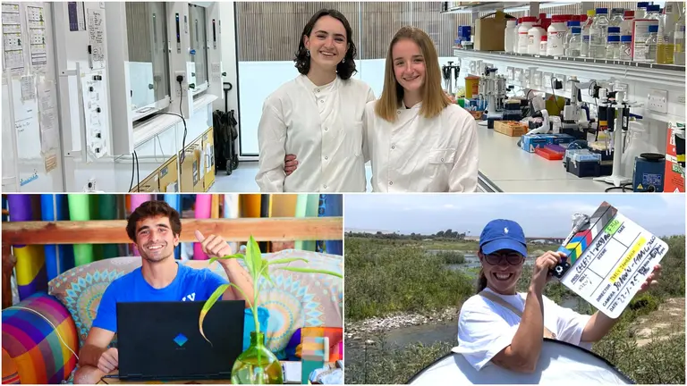 Algunos de los estudiantes de la Universidad de Navarra que están haciendo prácticas en el extranjero. UNIVERSIDAD DE NAVARRA