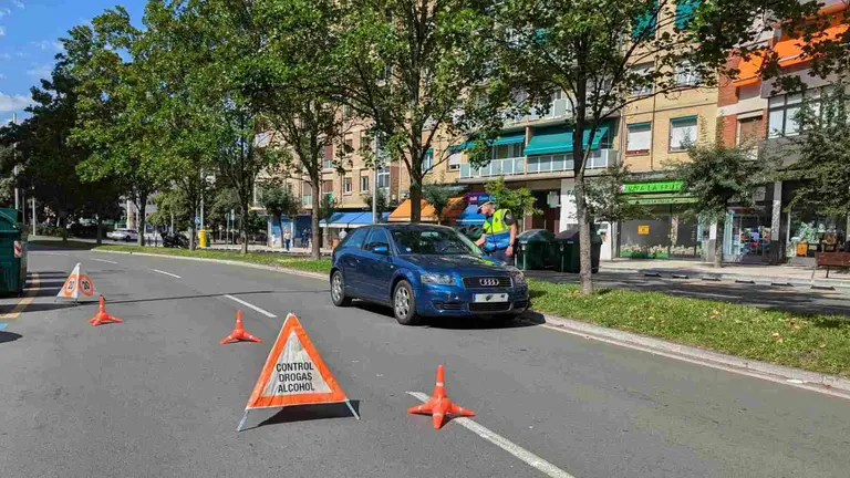 Control de alcohol y drogas de la Policía Municipal de Pamplona. ARCHIVO / POLICÍA MUNICIPAL DE PAMPLONA