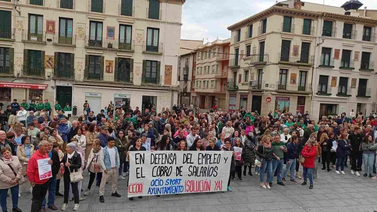 Concentración convocada por CCOO en Tudela. CCOO