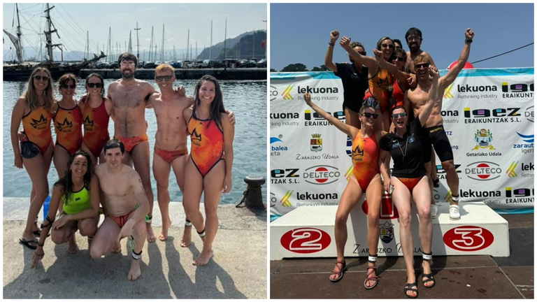 Algunos de los integrantes de Natación Master Navarra. CEDIDA