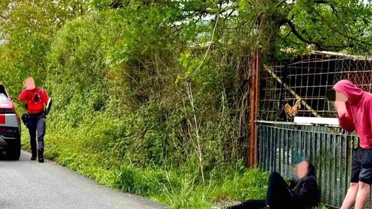 Los dos detenidos en Echarri Aranaz por la Policía Foral. POLICÍA FORAL