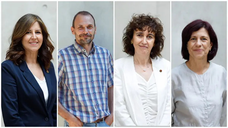 De izquierda a derecha, Begoña Pérez, Miguel Pagola, Cristina Bayona y Edurne Barrenechea. UNIVERSIDAD PÚBLICA DE NAVARRA