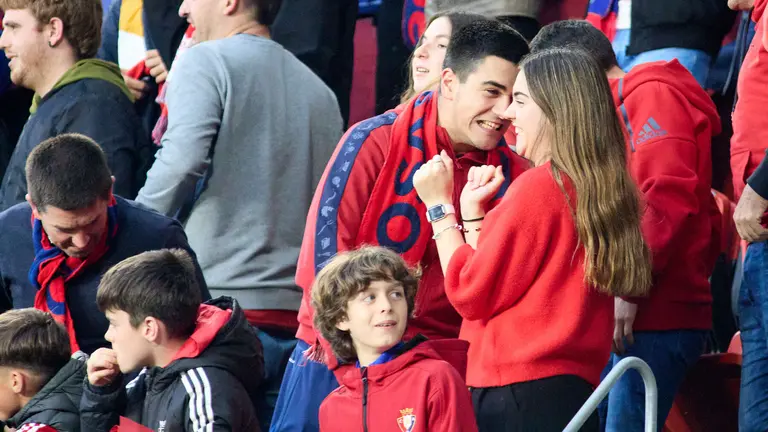 La grada del estadio de El Sadar durante el partido de La Liga EA Sports entre CA Osasuna y Atlético Madrid disputado en Pamplona. IÑIGO ALZUGARAY