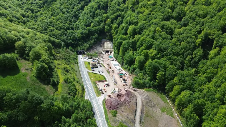 Estado de los trabajos en la boca norte de Belate. CEDIDA