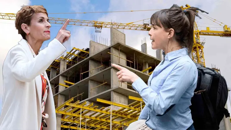 Fotomontaje con imágenes de la presidenta de Navarra, María Chivite, y la consejera de Vivienda, Begoña Alfaro. NAVARRA.COM