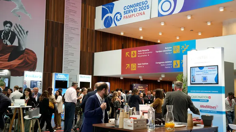 Imagen de congresistas en la primera jornada del XIX Congreso SERVEI, que se celebra en Baluarte hasta el viernes 28 de mayo. CEDIDA