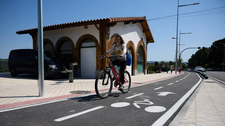 Inauguración del nuevo carril bici de Beloso.