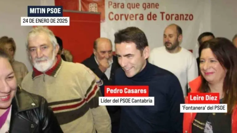 La fontanera del PSOE, Leyre Díaz, haciendo campaña `pr el partido de Pedro Sánchez en Cantabria. OK DIARIO