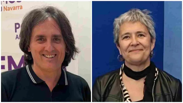 Txuma Huarte y Neniques Roldán pugnan en las primarias de Podemos en Navarra. PODEMOS