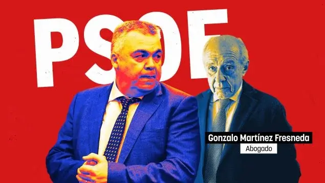 Fotomontaje de Santos Cerdán junto a su nuevo abogado. OK DIARIO