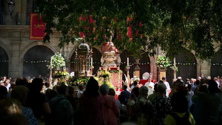 Procesión del Corpus Christi 2025 por las calles de Pamplona. PABLO LASAOSA