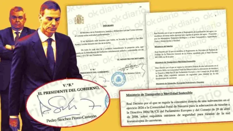 Sánchez avaló con su firma la subvención de 40 millones a la empresa de Cerdán investigada por la UCO. OK DIARIO