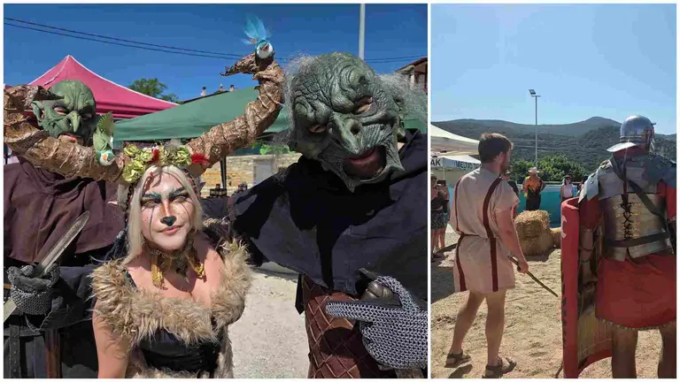 Orco0s, seres mitológicos y romanos acompañaron a Tierras de Iranzu en la Fiesta de la Sal de Salinas de Oro. TIERRAS DE IRANZU