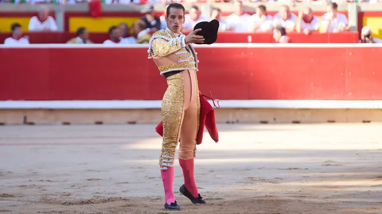 Segunda corrida de la Feria del Toro de San Fermín 2025 con toros de Cebada Gago para Antonio Ferrera, Pepe Moral y Román. IÑIGO ALZUGARAY