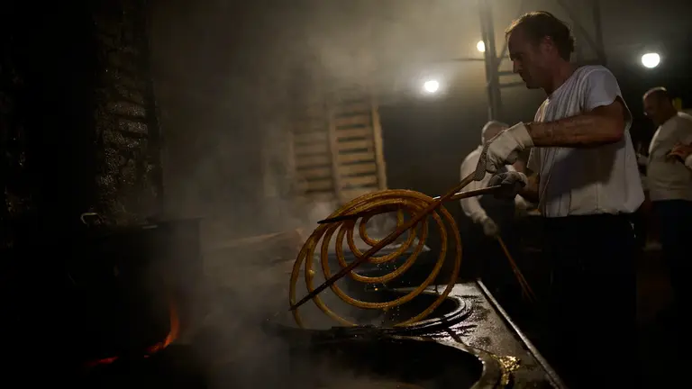 La churrería La Mañueta vuelve a abrir un año más por San Fermín 2025. PABLO LASAOSA