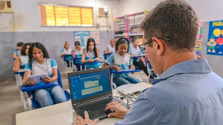 Una de las escuelas en Brasil en las que se ha puesto en marcha este proyecto educativo. FUNDACIÓN LA CAIXA