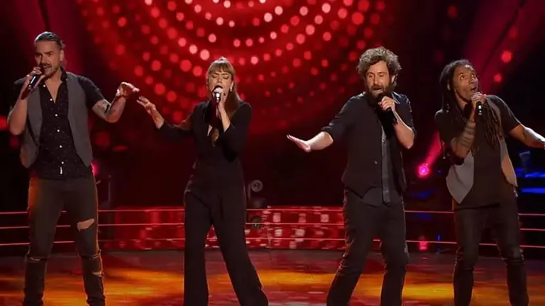 La banda de música, Demode Quartet, que cantará en Viana, en su actuación en el programa La Voz. CEDIDA