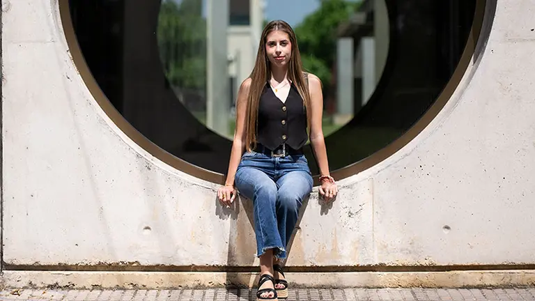 Eunate Ortega, en la UPNA. CEDIDA