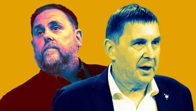 Fotmontaje con una imagen de Oriol Junqueras y otra de Arnaldo Otegi. OK DIARIO