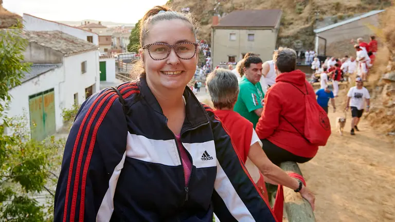 Tercer encierro del Pilón de Falces con vacas de Teodoro Vergara. IRANZU LARRASOAÑA