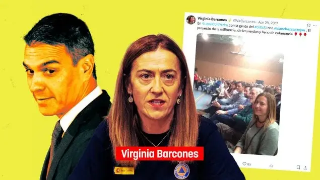 Fotomontaje con una imagen de Pedro Sábchez y otra de Virgina Barcones. OK DIARIO