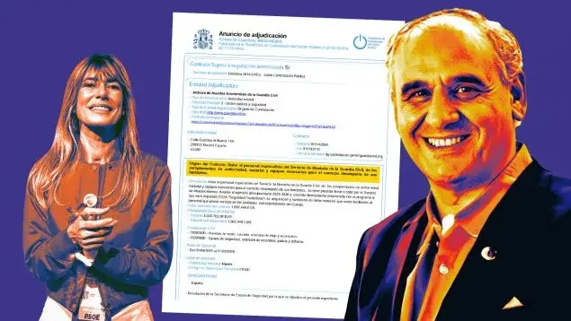 Fotomontaje con una imagen de Begoña Gómez y su socio, Juan Carlos Barrabés. OK DIARIO