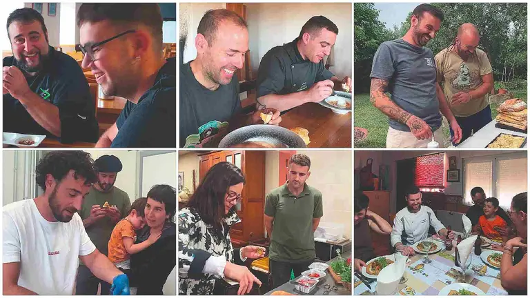 Alguno de los cocineros de moda con los productores en el proyecto De la Tierra al Plato.