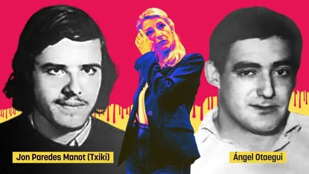 Fotomontaje con una imagen de Yolanda Díaz junto a otras de los dos etarras. OK DIARIO