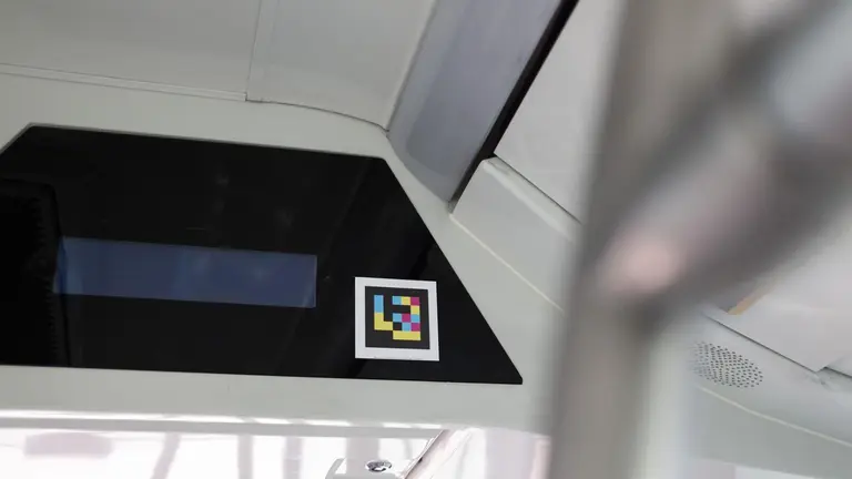 Imagen del interior de una villavesa con el nuevo sistema. CEDIDA