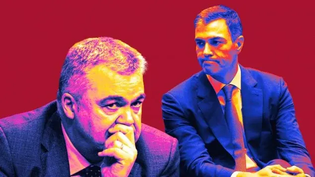 Santos Cerdán y Pedro Sánchez. OK DIARIO