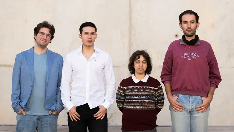 Ganadores y clasificados en el concurso. De izda. a dcha., David Irañeta, Matías Nicolás Cuenca, Raúl Carrasco e Iker Zorrilla.