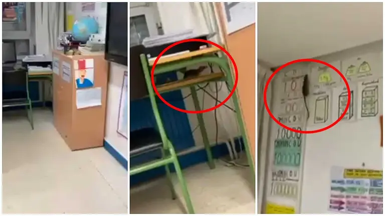 Ratas en el colegio público de San Jorge, en Pamplona.