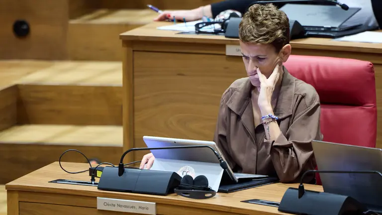 Mar&iacute;a Chivite en el Pleno del Parlamento de Navarra. NAVARRA.COM