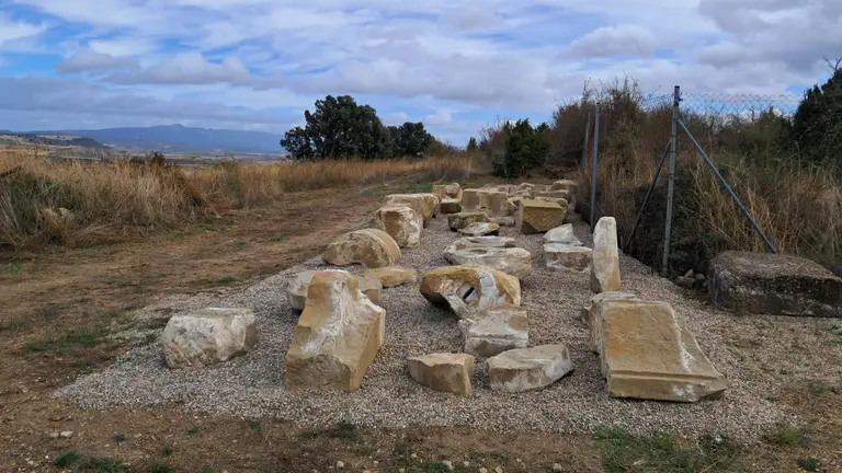 Trabajos en la ciudad romana de Santa Criz de Eslava. GOBIERNO DE NAVARRA