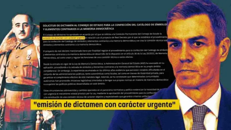 Sánchez declara "urgente" perseguir a los propietarios que no retiren símbolos "franquistas". OK DIARIO