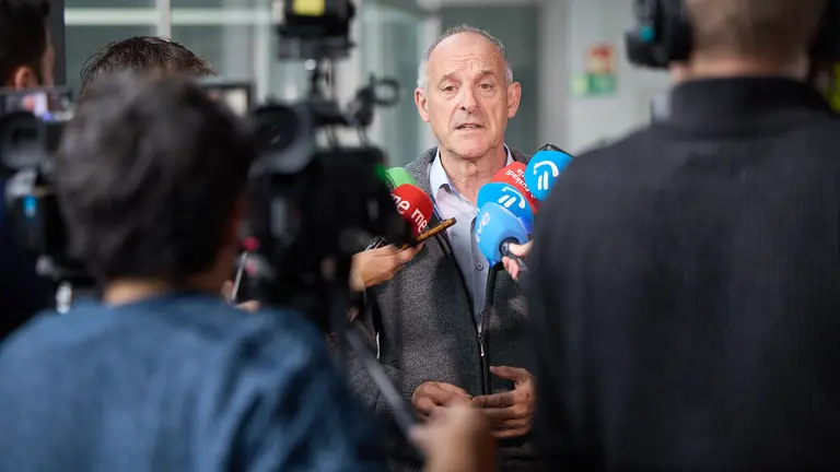 Adolfo Araiz (EH Bildu) realiza una valoración del último informe de la UCO de la Guardia Civil sobre el 'caso Koldo'. IÑIGO ALZUGARAY