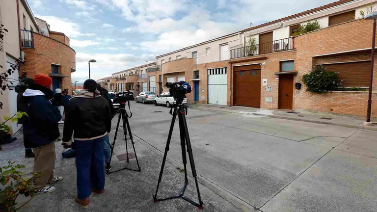 Exterior del domicilio en la localidad navarra de Milagro del ex secretario de Organización del PSOE Santos Cerdán. Cerdán.  EFE